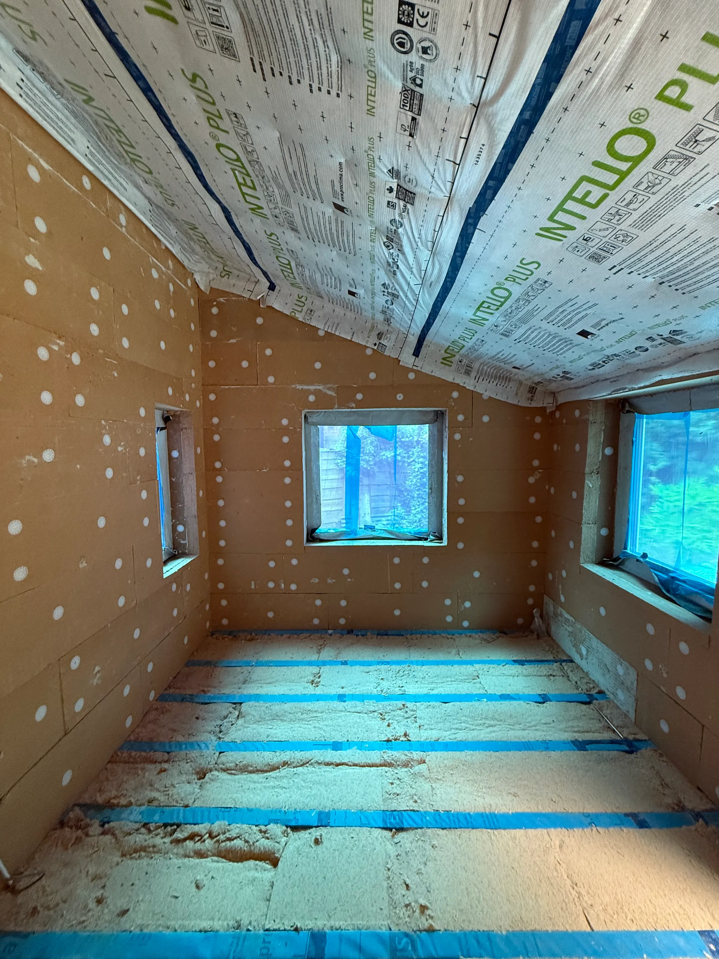 Rooms lined