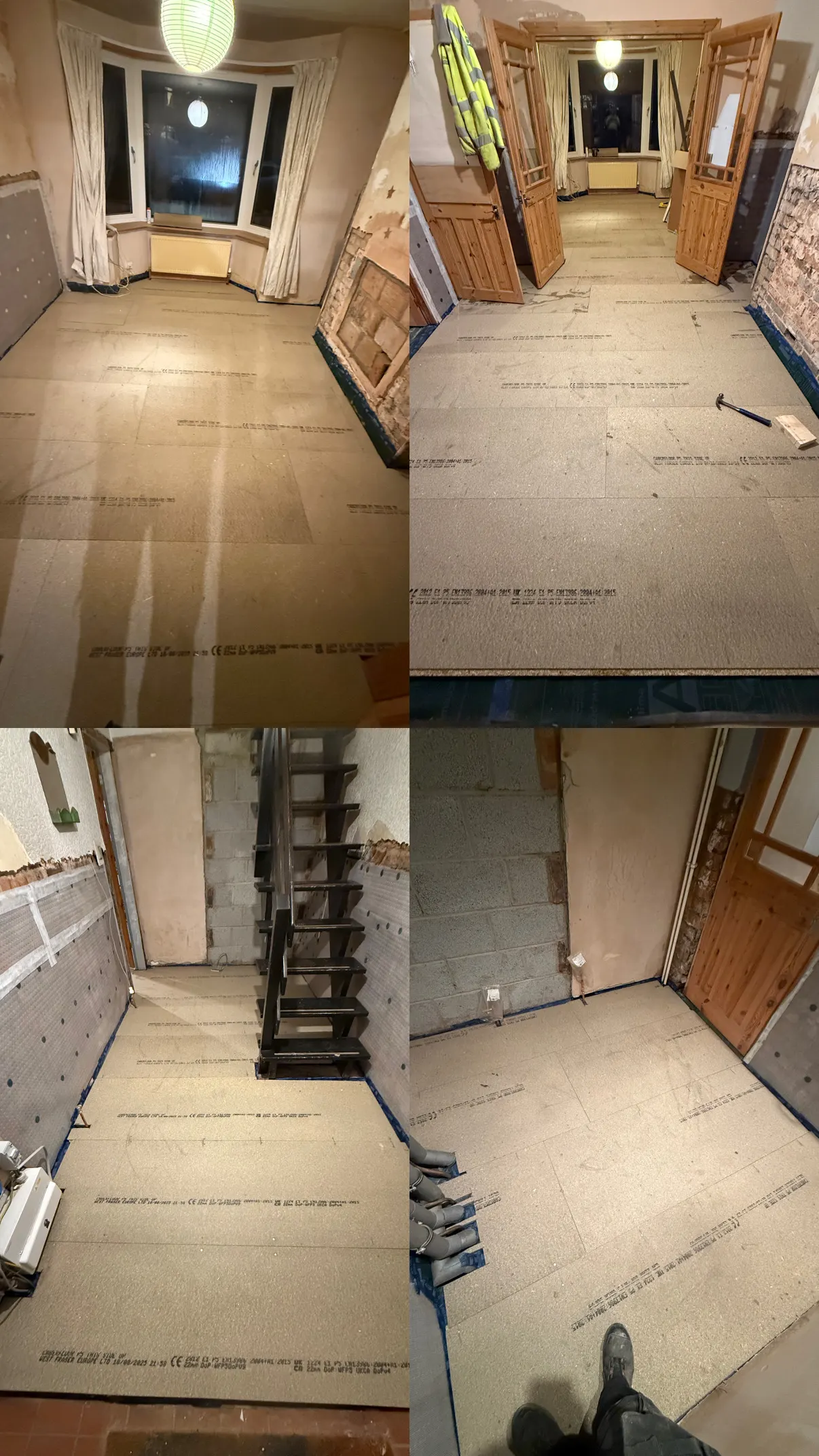 Floor insulation — Collage